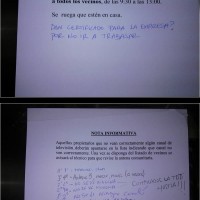 Carteles en mi ascensor..