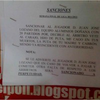 Jugador sancionado