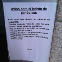 El ladrón de periódicos..