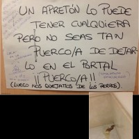 Apretón en el portal