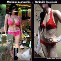 Maniquíes pechugonas vs anoréxicas