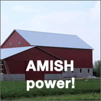 Amish montando un granero en 10 horas
