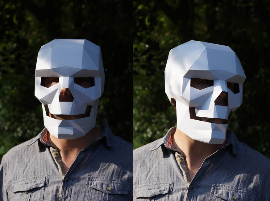 Máscaras geométricas de papel