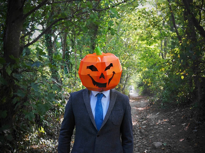 Máscaras geométricas de papel