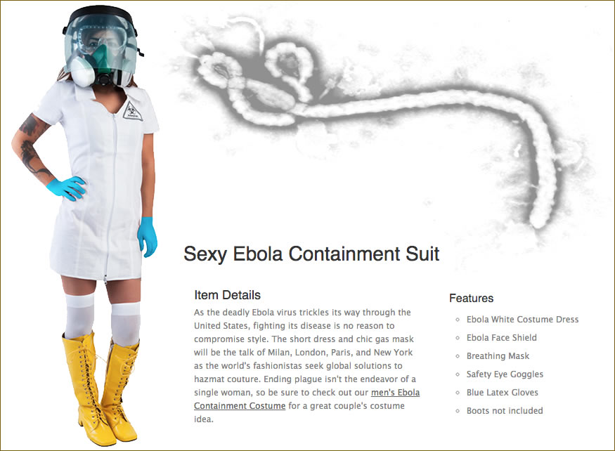 Disfraz de enfermera de ebola sexy