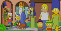 Los Simpsons dibujados con diferentes estilos