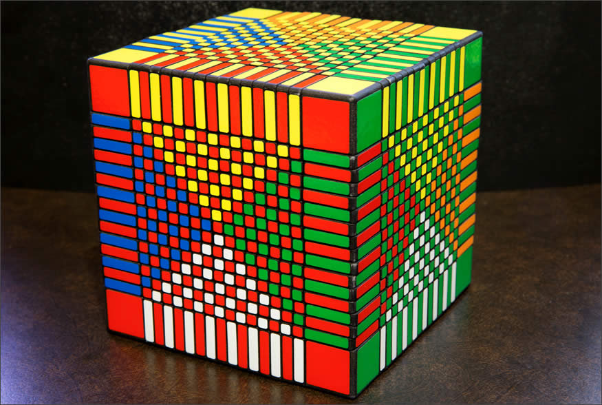 Resolviendo el mega cubo de Rubik