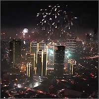 Año nuevo en la ciudad de Manila