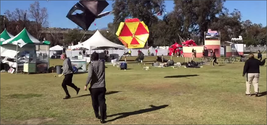 tornado en la zona fanfest