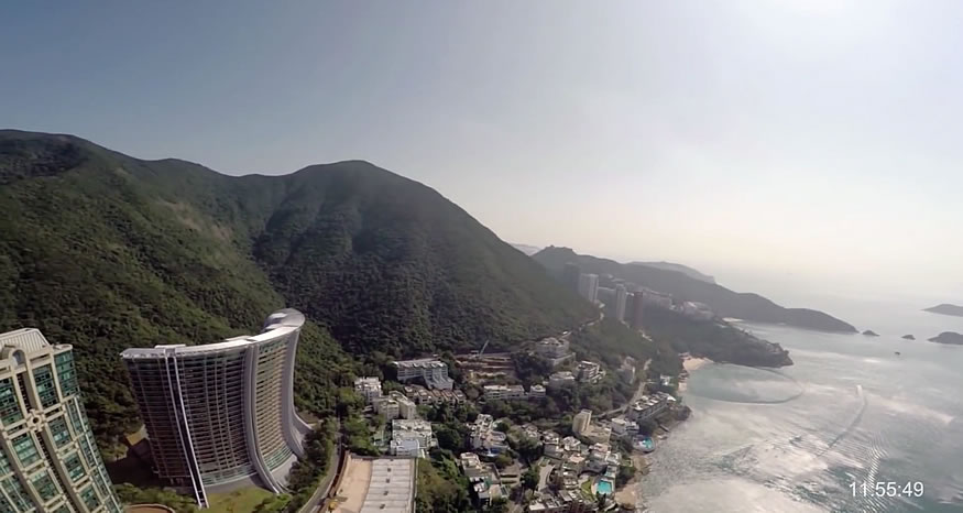 Atravesando Hong Kong con un dron
