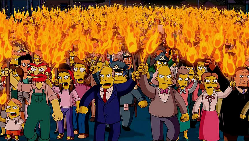 Manifestación por los Simpsons