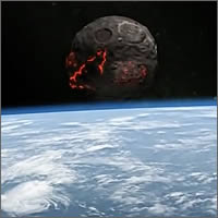 Colisión de un asteroide con la Tierra