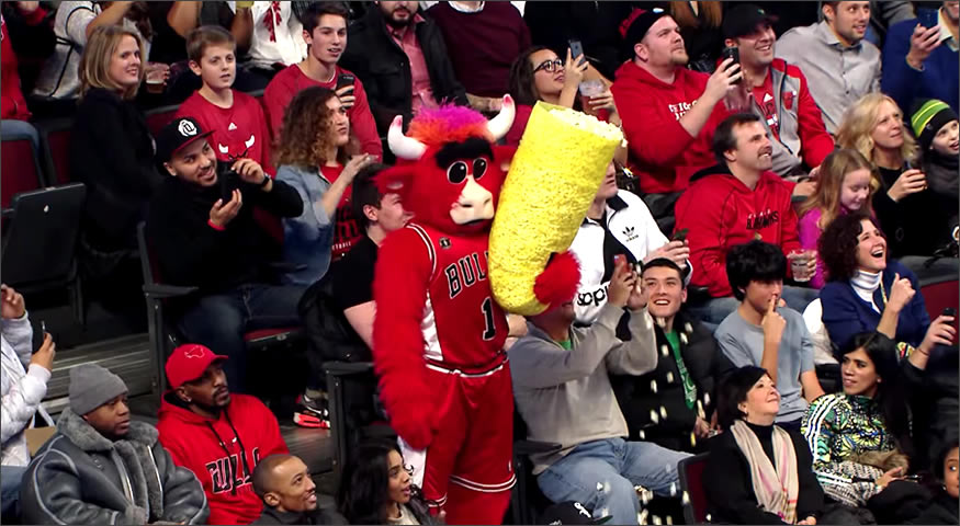 Benny la mascota de Chicago Bulls