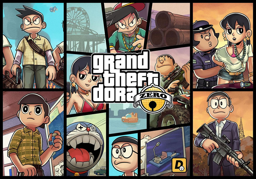 Doraemon a lo GTA V