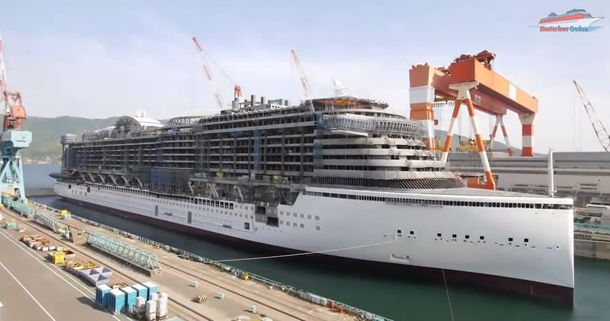 barco de crucero en time-lapse