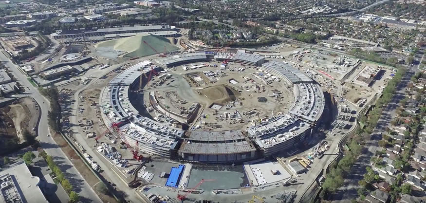 Las obras del gigantesco campus 2 de Apple