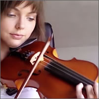 Aprendiendo a tocar el violín