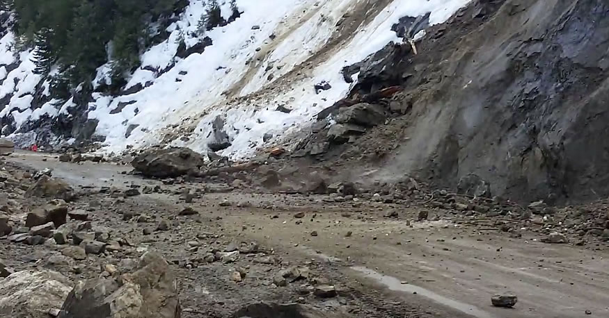 Desprendimiento de una ladera